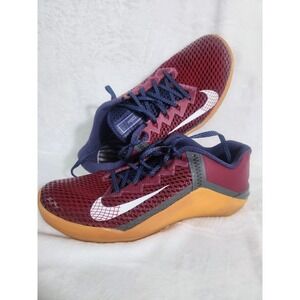 Nike Metcon 6 Training Shoe Mens Size 9.5 Burgundy Navy Gum Sole DA2894-991